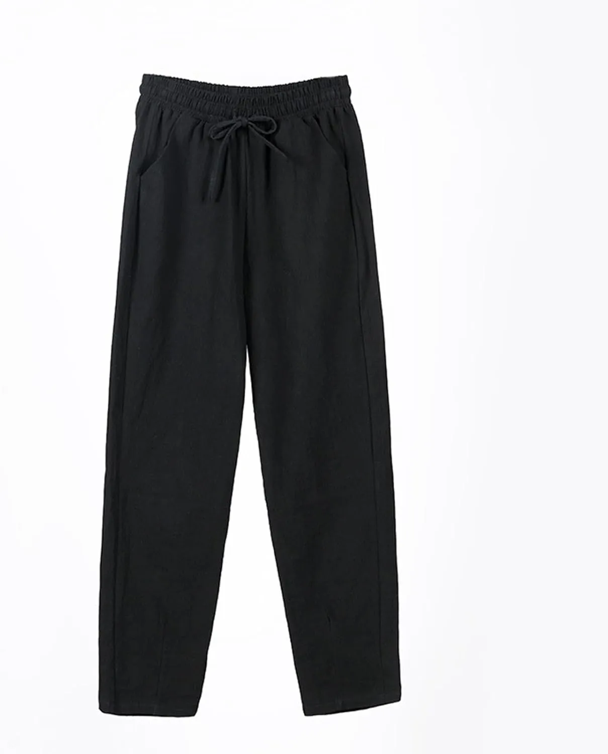 High Waisted Linen Pants Women Straight Leg Summer Trousers, Cotton Pants for Women Lounge Cotton Workout