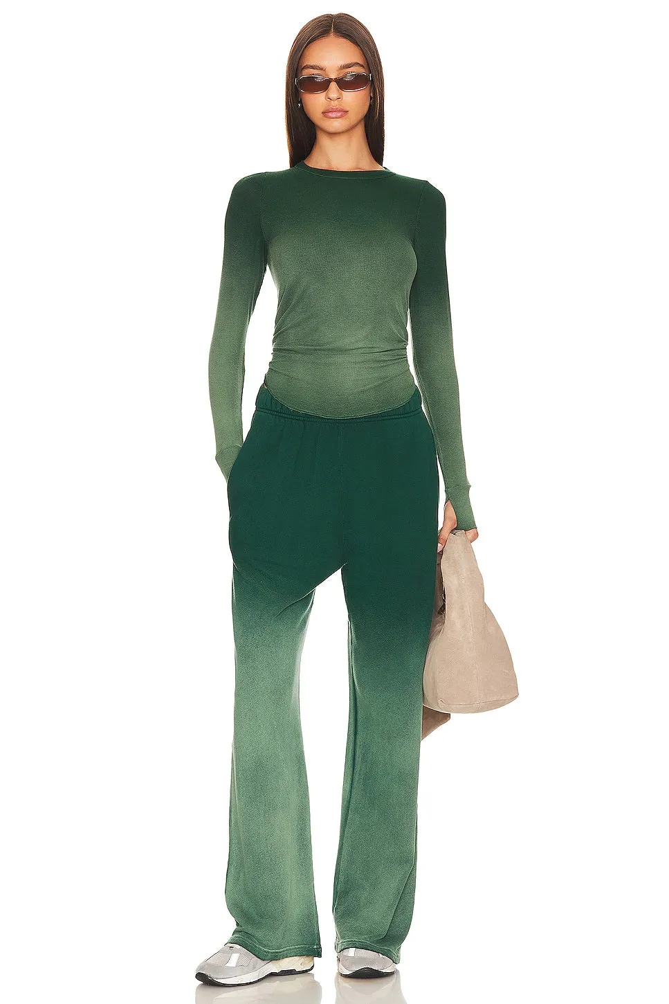 Michael Lauren Theoden Wide Leg Pants, Vintage Emerald