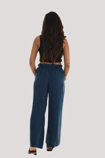 Mid-Rise Soft Wide Leg Women Pants