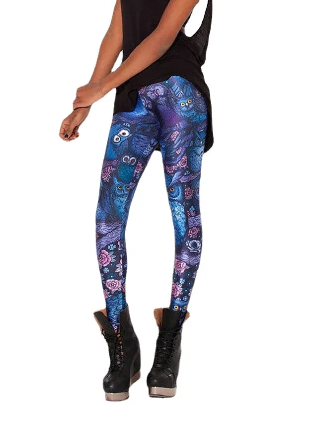 Weekend Yoga Print Stretchy Ankle-Length Comfort Women's Skinny Pants