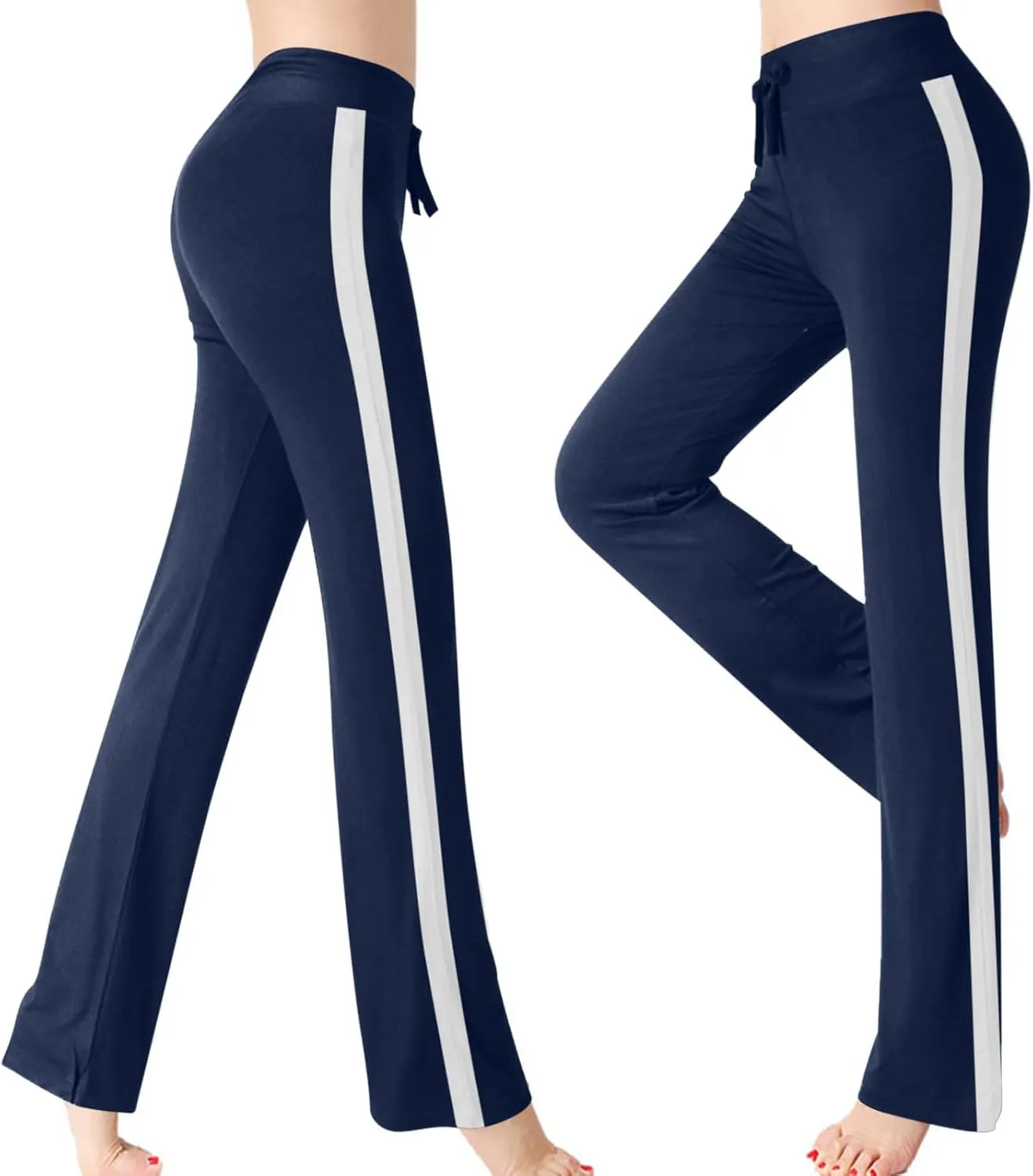 Women Yoga Pants Long Modal Comfy Drawstring Trousers Loose Straight Leg Yoga Running Athletic Lounge Pants