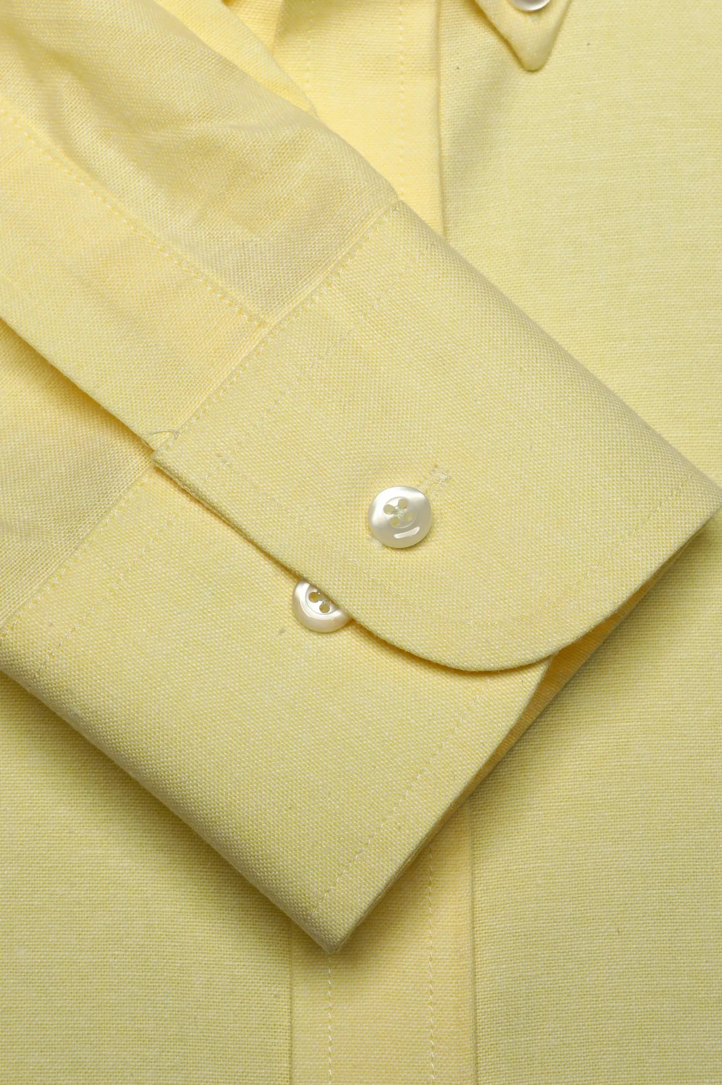 Yellow Textured Formal Shirt